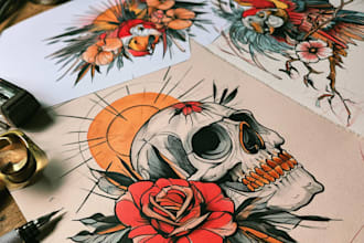 create custom traditional tattoo designs