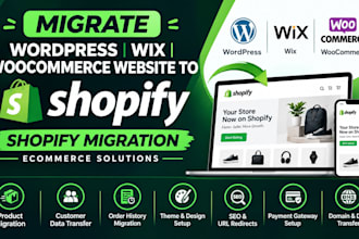 migrate wordpress wix woocommerce website to shopify shopify migration ecommerce