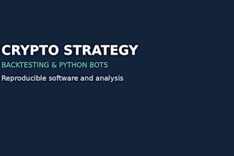 backtest your crypto trading strategy or build a python trading bot