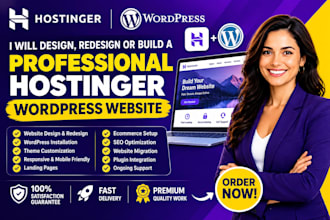 design, redesign or build a professional hostinger website