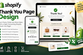 design shopify thank you page for upsells and higher conversion