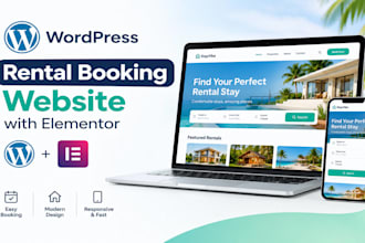 build a wordpress hotel booking website with elementor