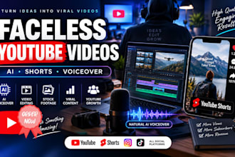 create viral faceless cash cow youtube videos with ai voiceover pro editing fast