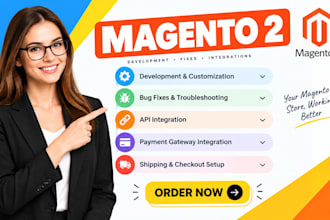 develop and fix magento 2 store with api, payment, shipping, checkout issues