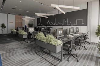 optimize your open plan office and coworking space with 3d furniture layout