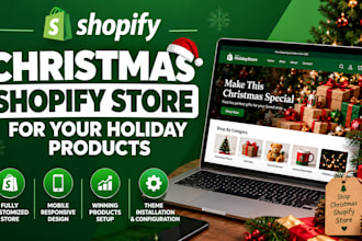 create a christmas shopify store for your holiday products