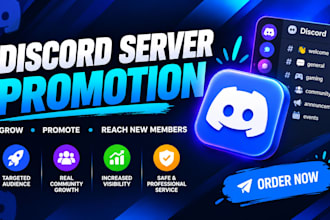 boost your discord server promotion,organic advertise to attract real new member