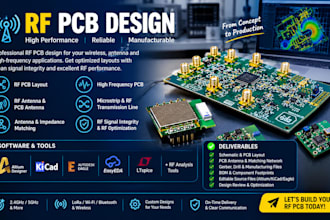 design rf pcb, pcb antenna, rf layout and impedance matching network