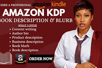 edit, write your book blurb, book description or author bio