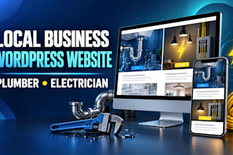 build plumber electrician  beauty salon restaurant wordpress website design