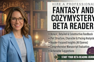 be fantasy beta reader, cozy mystery beta reader critique manuscript feedback