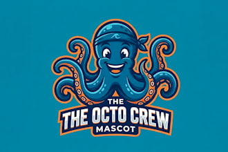 create  most wonderful octopus mascot logo design service