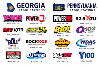 get your music heard on georgia and pennsylvania radio