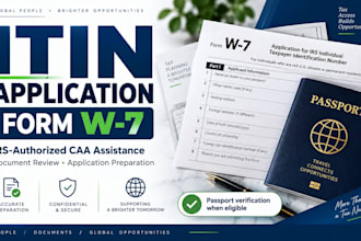 prepare as a irs certified agent your itin application