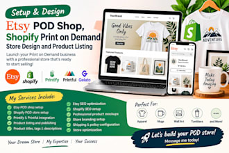 setup shopify print on demand store, etsy print on demand shop setup, pod store
