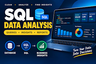 do sql data analysis and provide actionable business insights