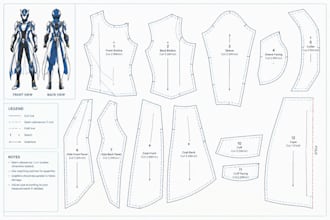 create custom eva foam patterns for wearable cosplay armor, helmet, anime props