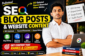 write SEO optimized blog posts and website content