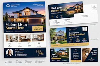 design real estate flyer, postcard, eddm mailer, or realtor marketing template