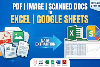 convert PDF, scanned documents, or images into excel