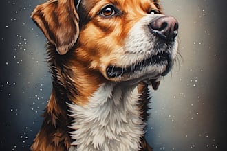 do watercolor pet portrait, dog portrait cat portrait