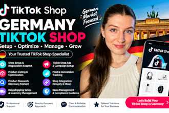 setup germany tiktok shop, shopify store and tiktok shop ads