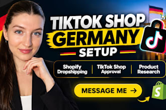 setup germany tiktok shop manage german tiktok  affiliate shopify dropshipping