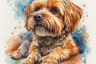 draw your pet in watercolor