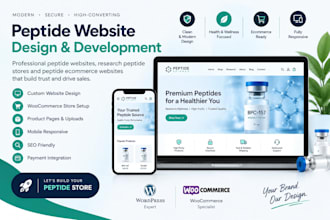build peptide website, research peptide store, peptide ecommerce website