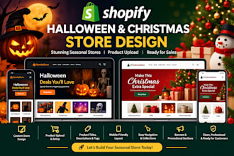 design halloween website halloween shopify store christmas store product upload