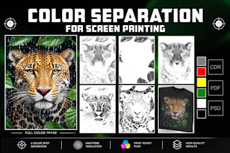 do fast print ready color separation for screen printing