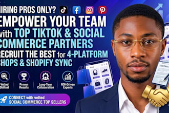 setup tiktok shop, facebook shop, instagram and pinterest shop ecommerce busines