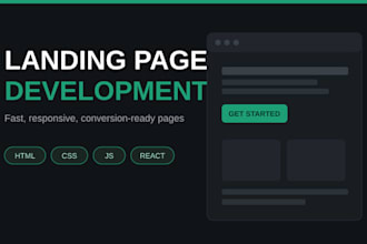 build a fast, responsive landing page
