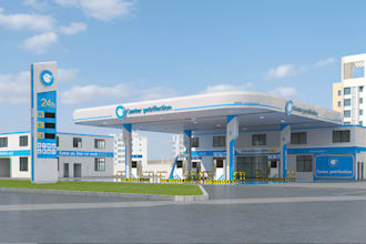 create 3d gas station filling station fuel station and convenience store renders