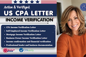 provide a CPA income verification letter for self employed mortgage and business