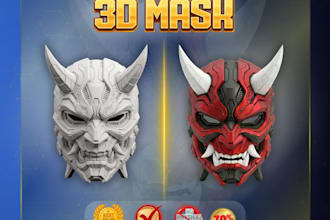 create 3d cosplay helmet, helmet stl, cosplay mask, 3d printing, armor, props