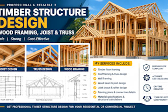 do timber structure design, wood framing, joist and truss