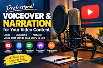 record an engaging youtube voiceover and narration