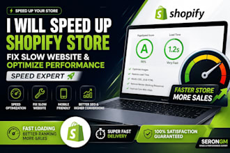 speedup shopify store,  fix slow website and optimize performance speed expert