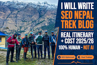 write SEO nepal trek blog with real itinerary and cost