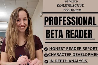 beta read your book and provide honest, detailed manuscript feedback