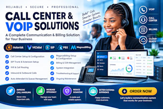 install configure magnusbilling freepbx issabel sip trunk voip pbx call center