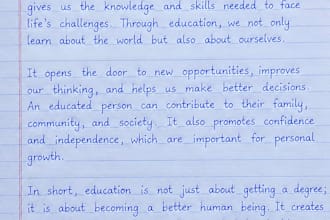 neatly handwrite your provided text, notes and documents