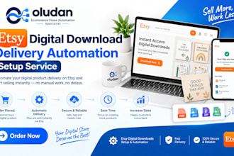 etsy digital download delivery automation setup service instant fulfillment sell