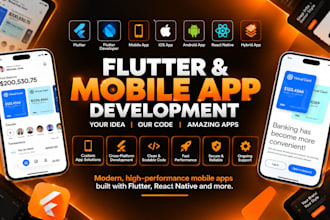 build mobile app flutter app development ios android app flutterflow developer