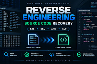 reverse engineer software and recover source code from exe dll apk