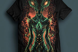 alien t shirt design horror t shirt design fantasy t shirt
