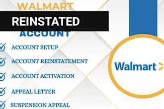 reinstate your walmart deactivated, terminated account