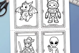 create printable coloring play cards in microsoft word