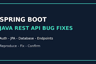 fix your spring boot or java rest API bugs